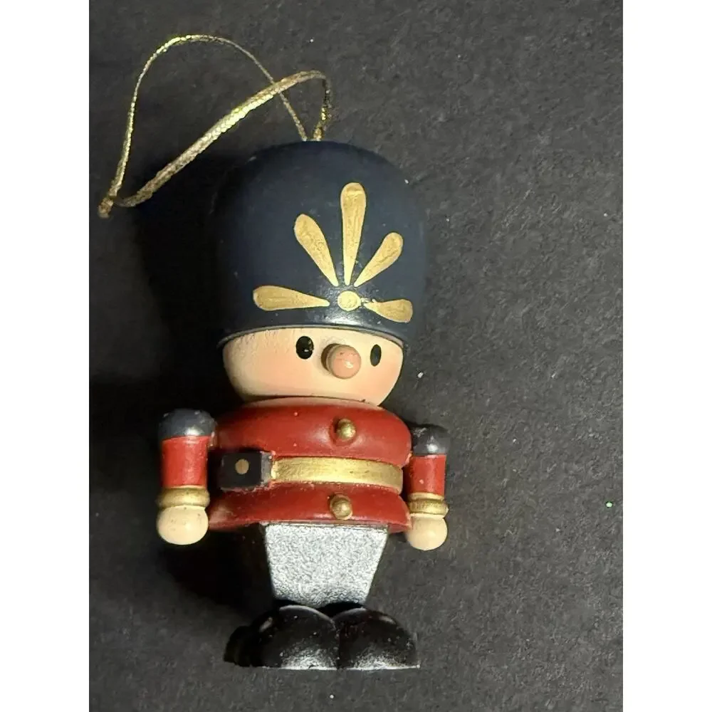 Vintage Zim's Nutcracker Soldier Hanging Christmas Tree Ornament 3” Holiday